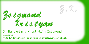 zsigmond kristyan business card